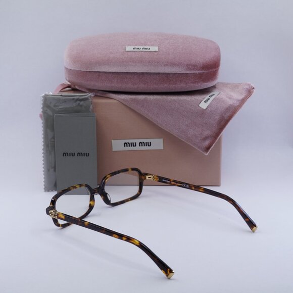 Miu Miu MU11ZS 14L08N Rectangle Sunglasses - Havana / Blue Light Block main image 11